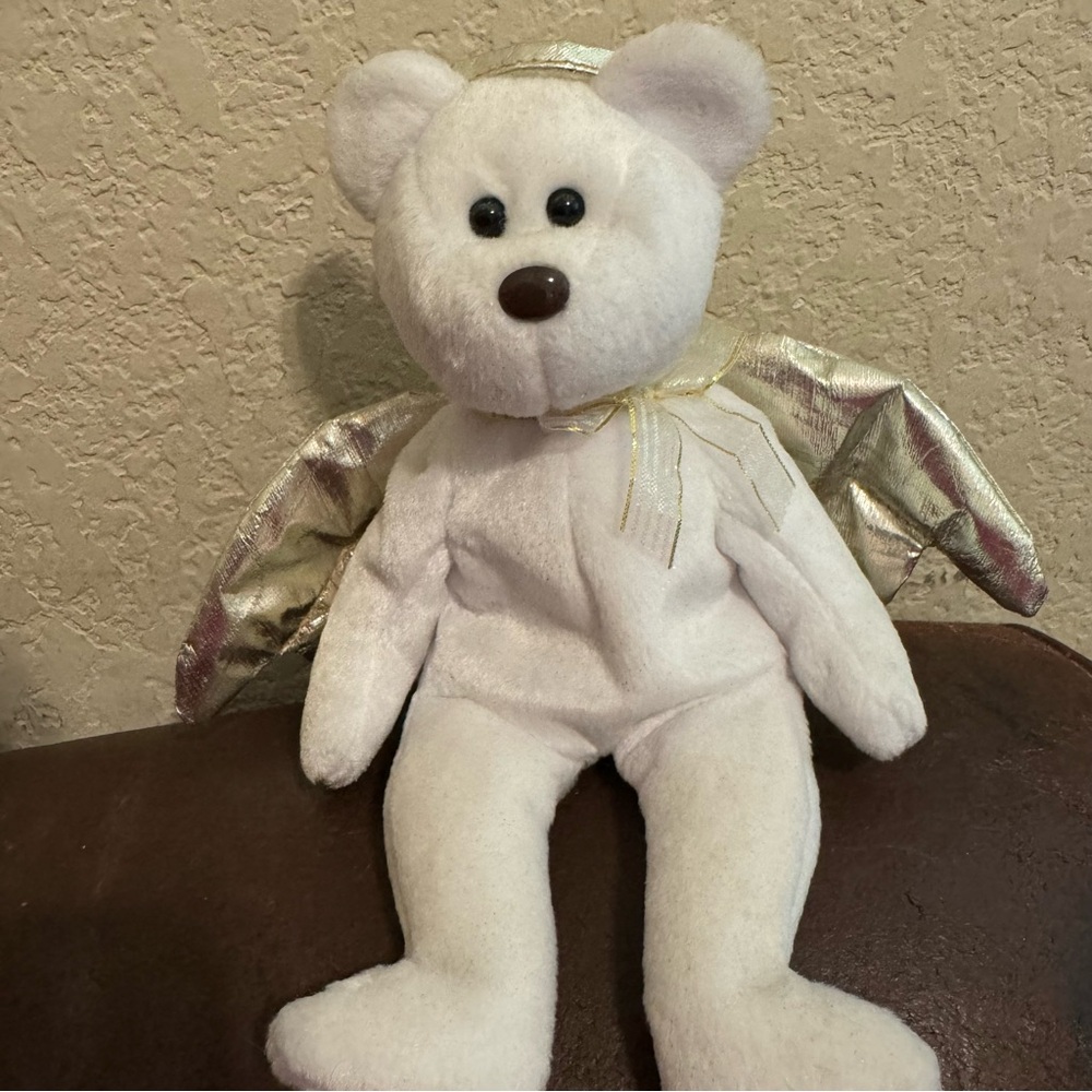 EUC Vintage 2000 Ty Beanie Babies Halo II Angel Bear